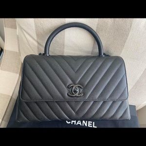 Authentic Chanel So Black Coco Handle